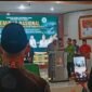 Pembacaan berita acara Nomor: C-005/DP-P.XXXIII/1/2025 penetapan waktu, tempat, dan tokoh yang membawa agama Islam ke Tanah Papua yang dibacakan oleh KH Fadhlan Garamatan ulama asal Fakfak.