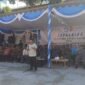 Bupati Kabupaten Fakfak, Samaun Dahlan saat memberikan sambutan dalam launching pendidikan gratis dan penyediaan seragam sekolah gratis di SMA Negeri 1 Fakfak.